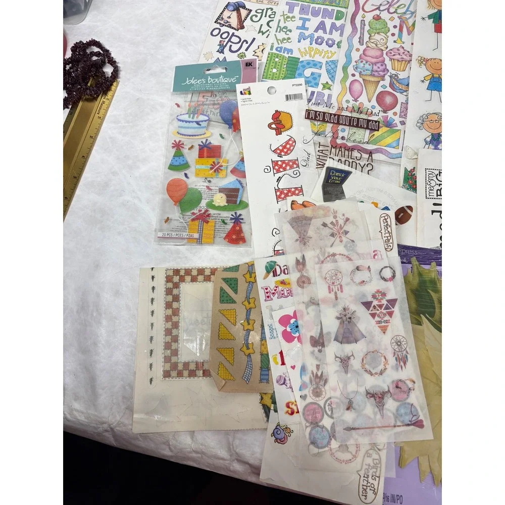 Vintage Scrapbook Sticker Lot Jolees Boutique Creative Imaginations Stencils